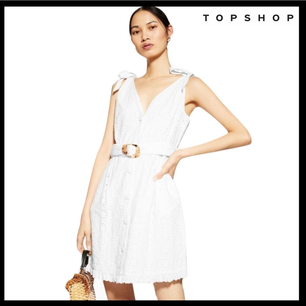 TOPSHOP EMBROIDERED MNI DRESS